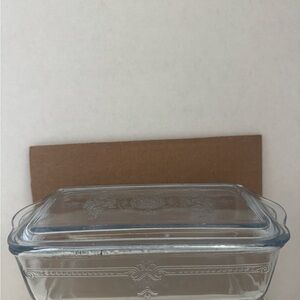 Vtg Fire King Philbe Blue Refrigerator Dish Loaf Pan W/Lid